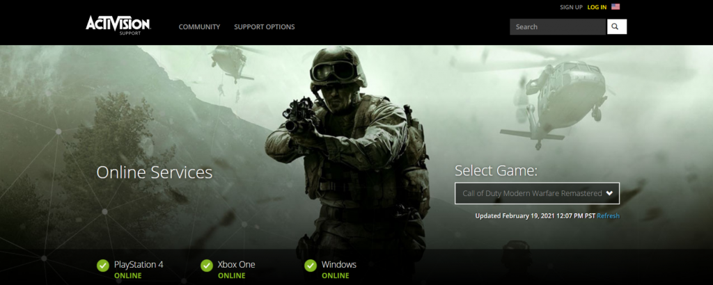 Call of Duty Modern Warfare Remastered stan serwerów