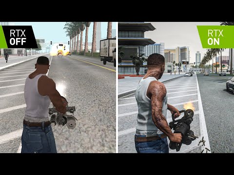 Porównanie grafiki remasterowanego GTA SA 2004 kontra 2021